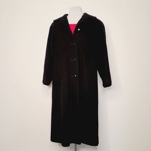 Karen Petites Wool Jacket / Coat Black Size 4 Petite Made in USA